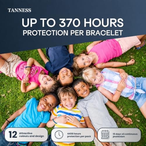 Tanness 12 Pack Mosquito Repellent Bracelet - 370 Hours Protection Insect Bands — view 3
