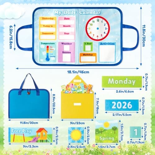 WATINC Travel Felt Board Story Set - 70PCS Portable Felt Board Educational — view 2