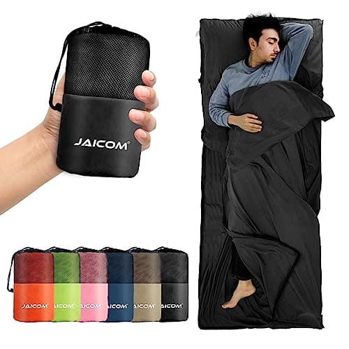 JAICOM Sleeping Bag Liner, Ultralight Travel Sheets, Soft & Portable