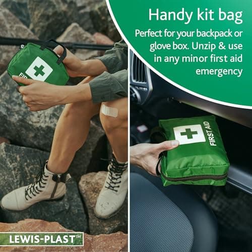 Lewis-Plast Premium First Aid Kit For Home Car Holiday And Workplace - Includes Bandages, Eye Pods, Ice Packs And Essentials For Everyday Situations, 90 Count (Pack of 1) — view 6