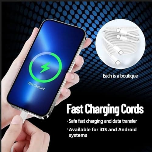 6-in-1 Mobile Charging Kit Gift Box – Portable Power Bank, Wireless Earbuds, Magnetic Charger Compatible with iPhone, USB-C Cable & Fast Wall Adapter – All-in-One Phone Accessories Set (White) — view 6