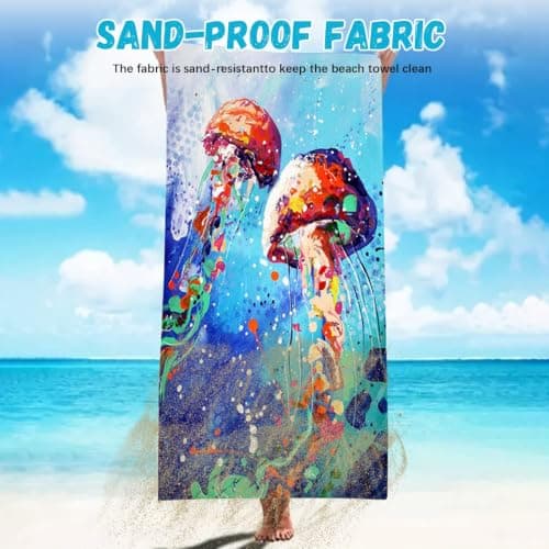 Microfibre Beach Towels for Adults, 180 × 90 cm Extra Large Quick Dry Towel — view 4