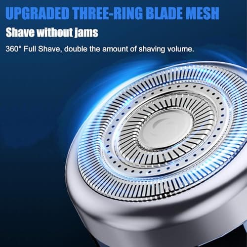 Mini Electric Shaver for Men Women, USB-C Rechargeable Capsule Razor with Wet and Dry Shaving, Portable Shaver with Digital Display, Cordless Compact Shaver for Travel Home Business Trip (Blue) — view 4
