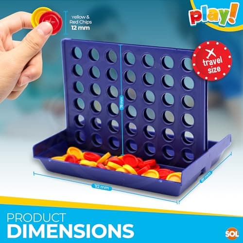 SOL 1pk Mini Travel Match 4 Game - Multi Game Pocket Board — view 2