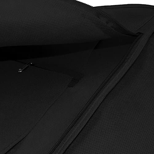 HANGERWORLD 72 Inch Black Breathable Wedding Gown Dress Garment Clothes Cover Bag with Secret Internal Zipped Pocket — view 6