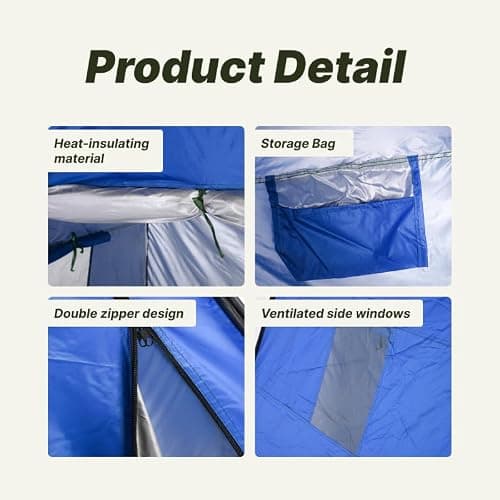 Portable Pop-Up Privacy Changing Tent (Dark Blue) — view 4