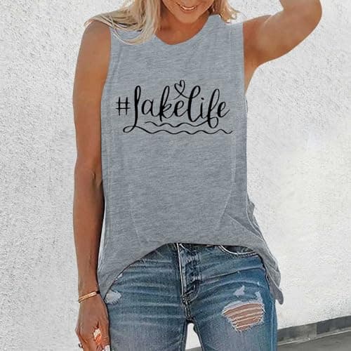 Boys' Workout Tank Top Sleeveless Crew Neck Loose Fit, Activewear Inspired Cut, Sleeveless Outfit Piece for Spring Summer Outfits, City Breaks, Garden Parties and Casual Wear (Light Gray, S) — view 3