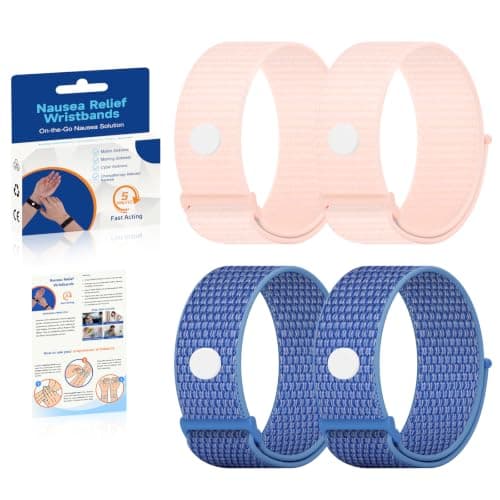Hexasider 2 Pairs Nylon Acupressure Bracelet for Adults and Children