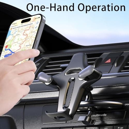 Hoppipola Mobile Phone Holder Purple - for Red Devices of Sizes 4.7-7.1 Inches, Fits Car CD Slot 7-7.2 Inch Models (Purple-Red) — view 5