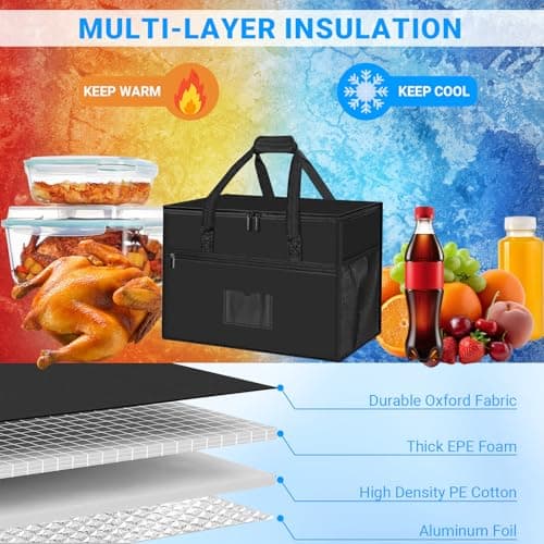 YINKIGI 40 L Large Cool Bag, Insulated Soft Cooler Bag Reusable — view 3