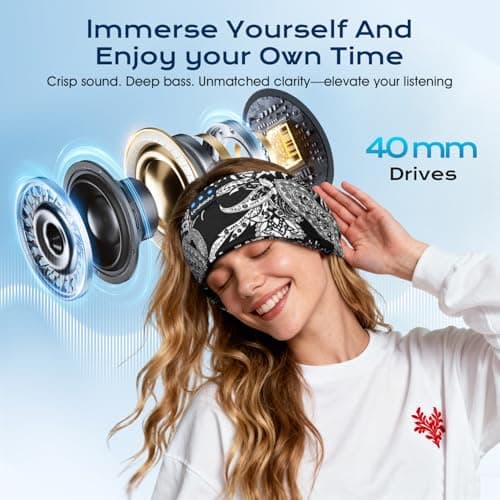 LC-dolida Sleep Headphones Headband with HiFi Speakers for Travel & Yoga — view 4