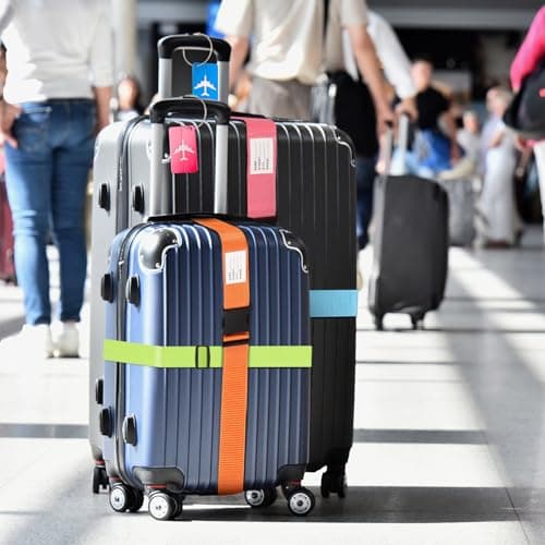 Luggage Straps, 8 Pcs Adjustable Suitcase Straps Belts — view 6