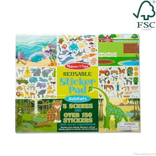 Melissa & Doug Reusable Sticker Pad | Activity Book for Children, Travel Toys for Kids | Age 3+ — view 3