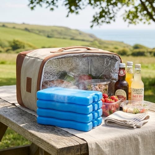 STERUN Freezer Blocks Family Pack Reusable - Keeps Food and Drink Cooler for Hours Ice Blocks for Lunch Boxes Outdoor Picnic, Camping (6 Pack) — view 3
