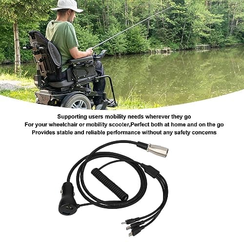 Fast Charging Cord for Electric Scooter, 3 in 1 Universal USB Wheelchair Charging Cable, Lightweight & Stable — view 3