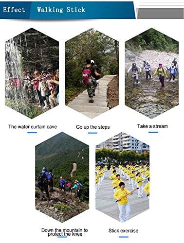 Nordic Walking Trekking Poles 7075 Carbon Fiber Material Storage Length 38cm Weight 250g, New Lock System, Suitable For Hiking, Walking, Gold — view 4