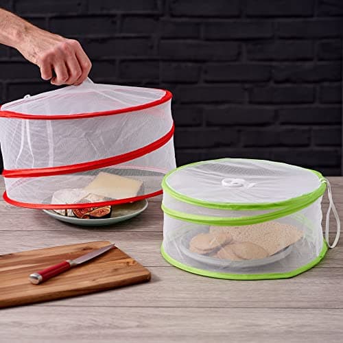 Bramble - Collapsible Pop-up Food Dome Covers, Insect Fly Proof Fine Mesh Screen Net Tents for Kitchen, and Outdoor BBQs, Picnics, Camping - 3 Sizes (10 Pack) — view 3