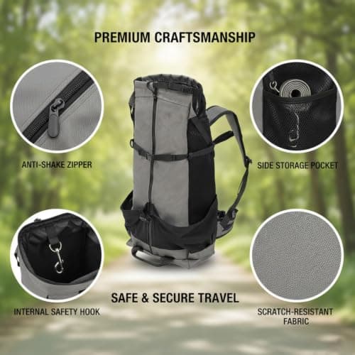 Large Dog Carrier Backpack, Adjustable Pet Travel Rucksack 15-30kg — view 2