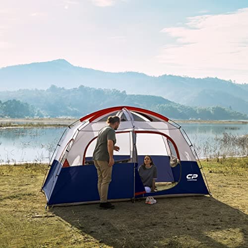 CAMPROS CP 4-6 Person Tent, Waterproof Family Camping Tent with Rain Cover — view 5