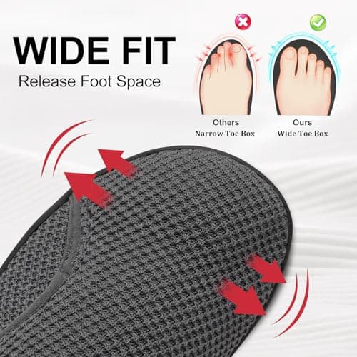 Walking Shoes for Mens Wide Fit Trainers Barefoot Zero Drop Lightweight Shoes with Adjustable Strap for Outdoor Indoor Grey 6 UK — view 3