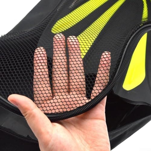 Hasaller Dive Bag Mesh Snorkel Gear Bags Extra Large Beach Duffle Bag for Diving Snorkeling Gear Swimming Mesh Bags with Shoulder Strap for Scuba Diving Snorkel Fins Flippers Black — view 4