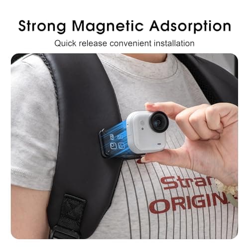 Go Ultra Magnetic Backpack Mount Stand for Insta360 Go Ultra Accessories Pivot Clip Angle Quick Release Hat Mount Adapter for Desktop Outdoor Travel Video POV Shooting — view 3