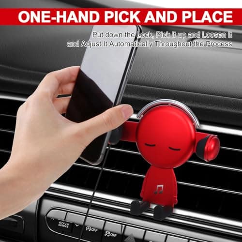 Hemobllo Cartoon Air Vent Phone Bracket Sensing Car Phone Holder 360 Degree Rotating Navigation Support for Mobile Phones Screen Visible Cradle for Safer Driving — view 6