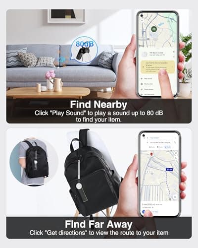 Bluetooth Tracker Tag for Android - Smart Tag 4 Pack Compatible with Google Find My, Find Hub(Android Only), Tracker Devices, Item Finder for Key Luggage Suitcase Wallet Bike, Replaceable Battery — view 3