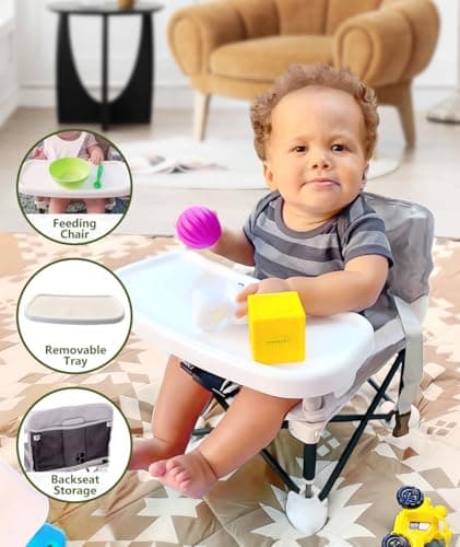 Cartlant Foldable Baby Camping High Chair Portable Travel Toddler Seat — view 4
