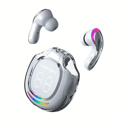 HYGMOCC AI Language Translator Earbuds, Supports 144 Languages,Online Translation Real Time,Earphone 3-in-1 Accents，Earbuds Perfect for Travel Business and Learning Voice Language Translator（White）