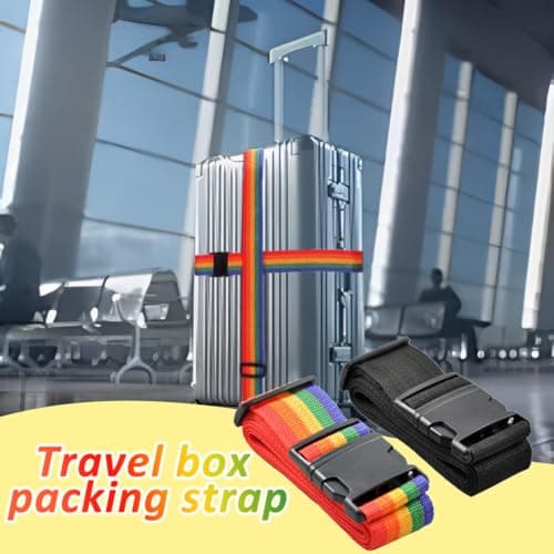 KINDOYO Luggage Suitcase Straps - Travel Accessories Thickened Luggage Belt with Quick Release Buckle, Adjustable Travel Luggage Straps for Suitcase Baggage, Orange, 1 Piece — view 2