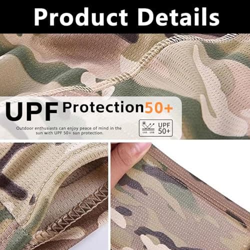 Wjelet 2Pcs Camouflage Balaclava,Lightweight Duick-Drying Camouflage Hood, Balaclava Ski Mask for Sports, Cycling, Hunting, Airsoft, and Outdoor Activities — view 3