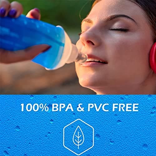 AXEN 500ML Soft Flask, TPU Foldable Running Hydration Flask, Soft Collapsible Water Bottle for Hydration Pack Cycling Marathon Running Hiking — view 6