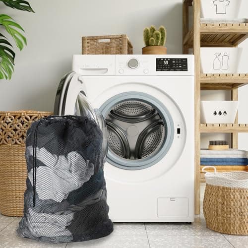 Cuixia Mesh Laundry Bags Mesh Bags Laundry Premium, 60x90cm Black, 1Pcs — view 5