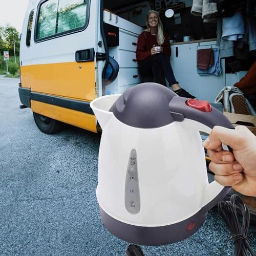 12V Electric Car Kettle - Travel, Camping, Caravan, Boiling Water | Ideal For Tea Coffee Hot Water | Fast Boil Lorry, Truck, Volt | Socket, Plug, Cigarette Lighter, Charger Portable — view 2