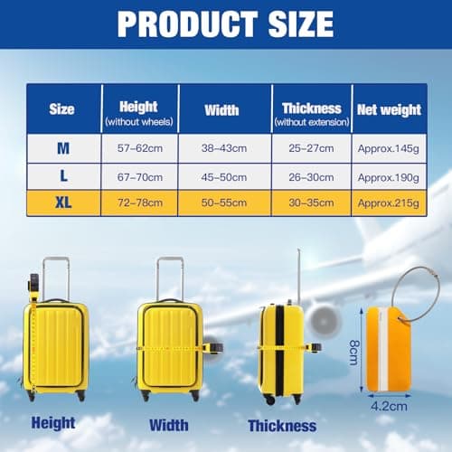 Scettar Suitcase Cover Protectors,Travel Trolley Case Cover Protector,Suitcase Covers Protectors Large with Luggage Tag (XL(29-32IN)) — view 2