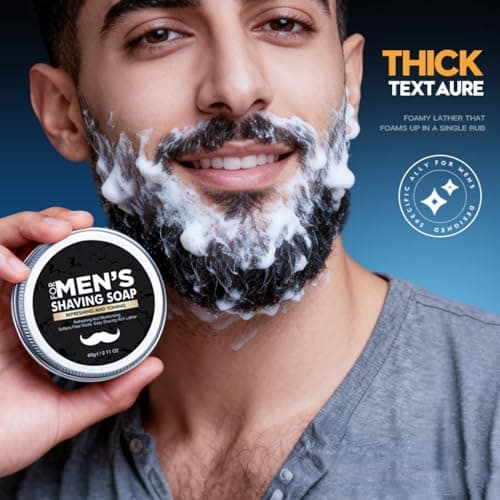 2PCS Shaving Soap for Men, Shaving Cream for Traditional Wet Shave — view 3