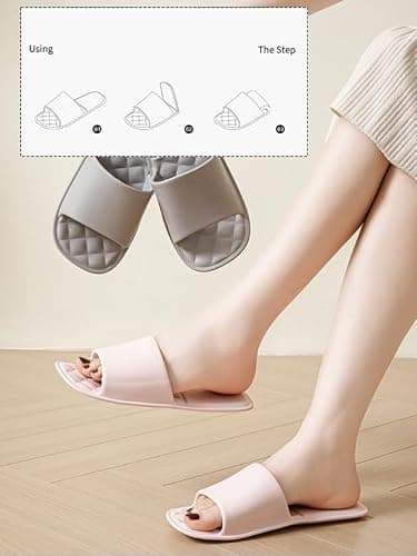 SJTJSPX Sliders Women Men，Non-Slip foldable indoor House Shoes Shower slippers bathroom beach swimming Spa Travel Guest Sandals — view 5