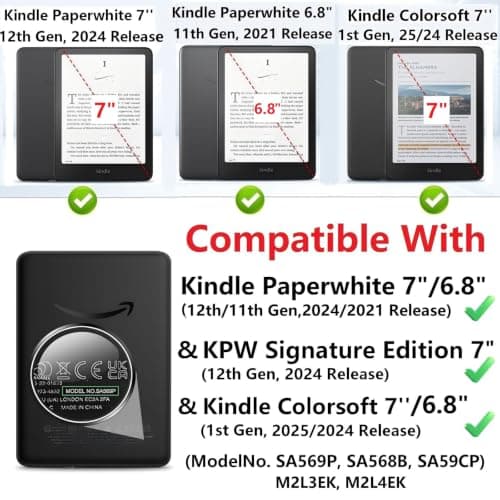 XunyLyee Stand Case for 7"/ 6.8" eReader 2024/2021 Ebook Reader Cover — view 2