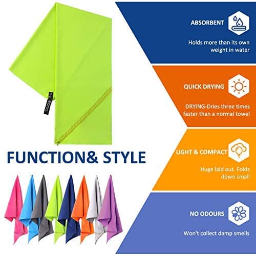 Eono Microfiber Towel, Ultra Absorbent, Quick Dry, Super Light and Compact — view 3
