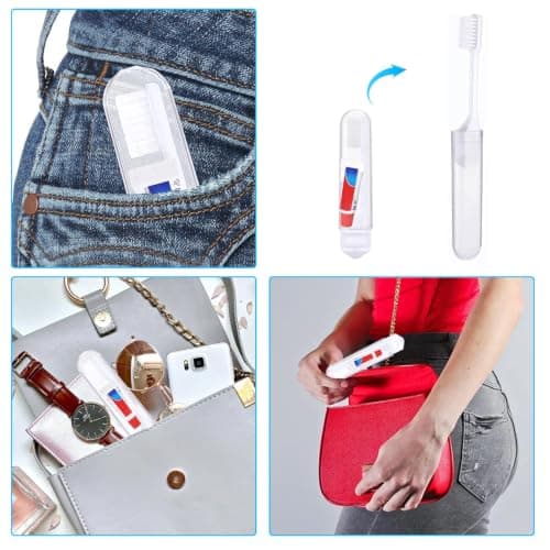 Travel Toothbrush Set,6 Pcs Foldable Toothbrushes Soft Toothbrushes — view 5
