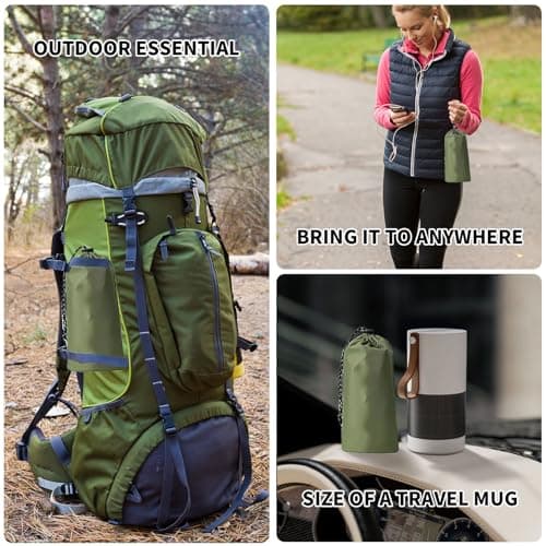 Houbobo Hooded Rain Poncho for Adults with Pocket, Waterproof Lightweight Raincoat Jacket for Men Women, Perfect for Outdoor Hiking Camping Emergency (Green) — view 4