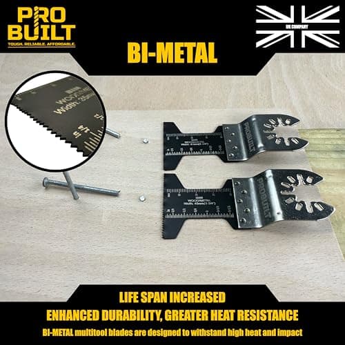 ProBuilt 120PCS Oscillating Multi Tool Blades | Universal Saw Blades & Sandpaper Kit for Wood & Metal Cutting | High-Carbon Steel | Compatible with DeWalt, Makita, Dremel, Milwaukee, Fein & More — view 5