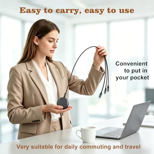 Retractable Multi Charger Cable 3 in 1, Charging Cable USB A/C to PD/USB C/Micro B, Cord For Smartphones, Laptops, Tablets, Portable Travel Car Accessories — view 5