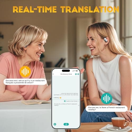 Dayear AI Language Translation Earbuds, 144 Languages & Accents Real Time Translator, Bluetooth 5.4, Support Playing Music Calls, Ideal for Travel and Business, Learning, Enjoy Various Modes — view 6