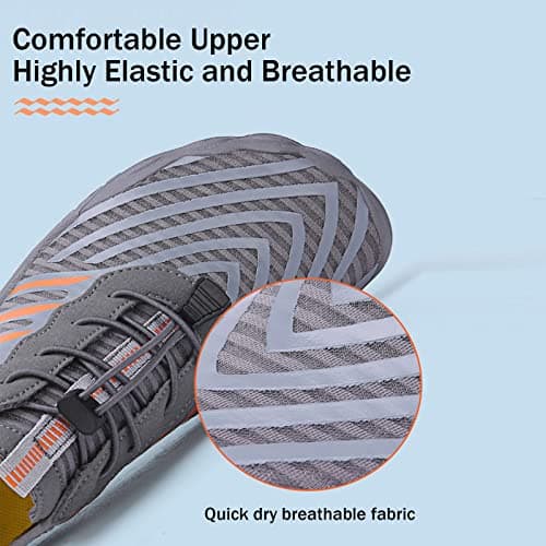 Mateju Water Shoes Mens Womens Summer Aqua Shoes Barefoot Quick Dry Lightweight Durable Sports Water Shoes for Beach Outdoor Swim Surf Walking Yoga Diving Boating Grey — view 5