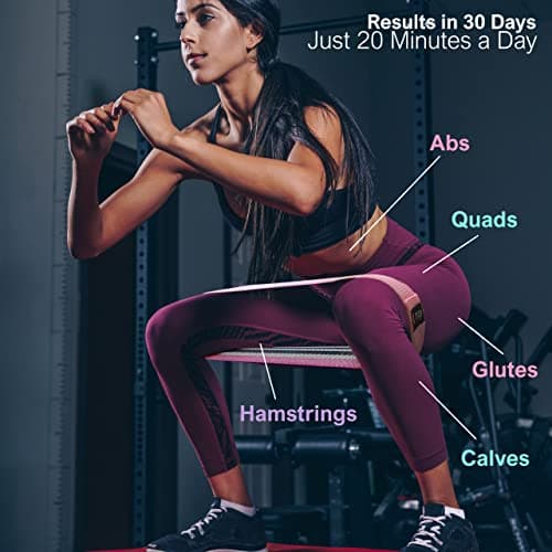 Resistance Bands 3 Pack, Fabric Exercise Bands, Non Slip Glute Bands, Fabric Booty Band Set for Strength & Booty Workout — view 4