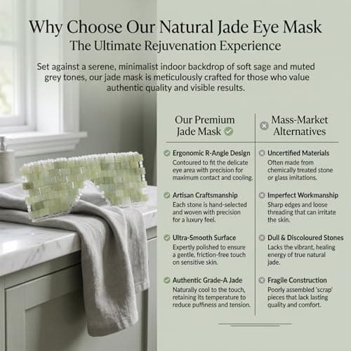 Jade Eye Mask, Cooling Weighted Eye Mask for Relaxation, Travel and Home — view 3