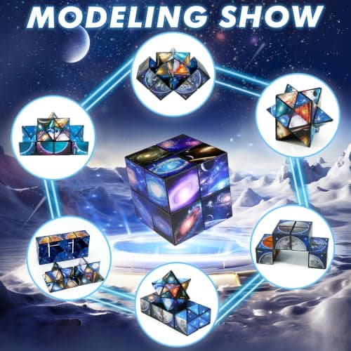 Euclidean Cube Fidget Toys for Kids 2 in 1 Fidget Cube Star Cube Puzzle Toy — view 3