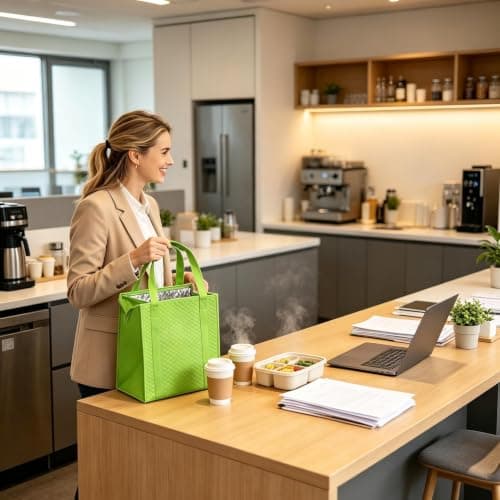 Freezer Bags for Shopping, Reusable Leakproof Picnic Lunch Cooler Tote — view 6